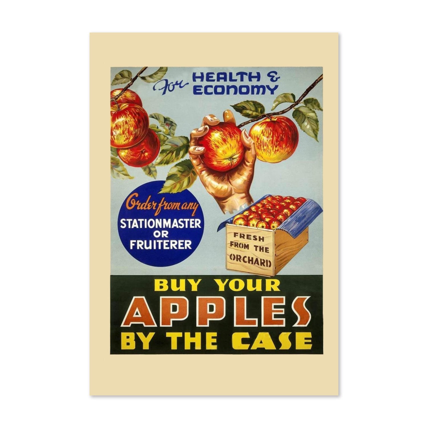 Buy Apples by the Case 1935 poster print